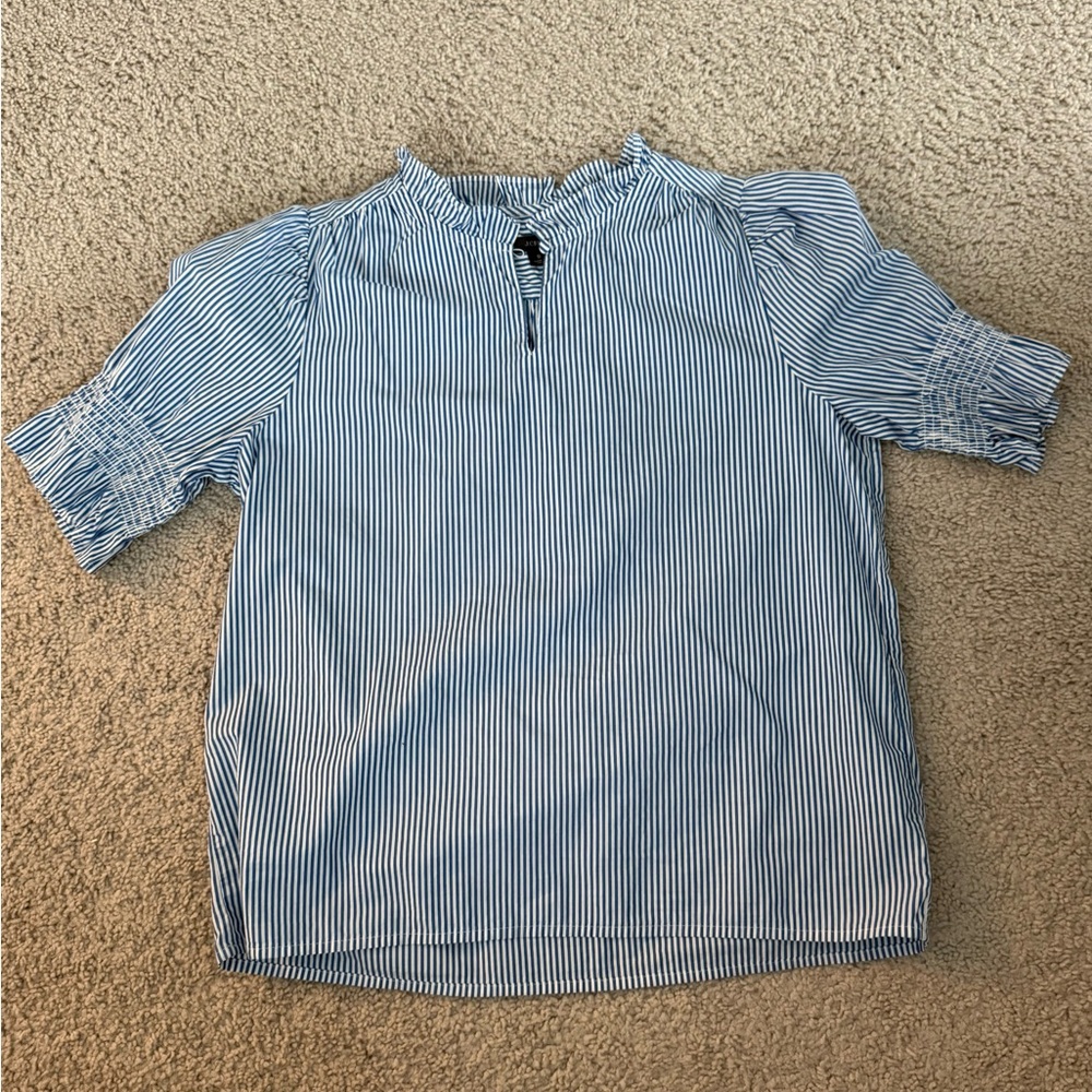 J. Crew Pin Striped Blouse